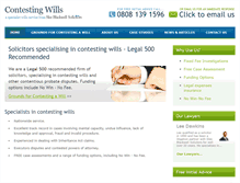 Tablet Screenshot of contesting-wills.co.uk